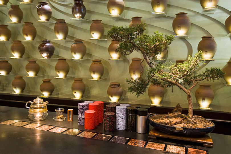 Tea containers in a tea-room, Cape Town, South Africa