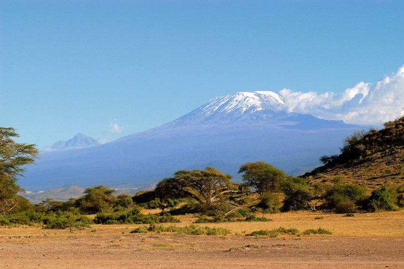 Kilimanjaro and tree savannah, Longido, Tanzania